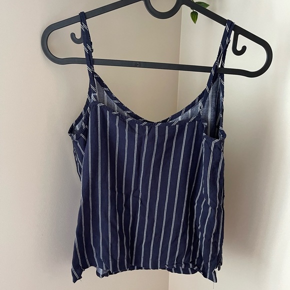 Navy blue and white stripes cami top - Picture 2 of 5